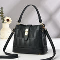 Black Latest Designer Cute Bucket Leather Bags Women Handbags Crossbody Ladies 2025