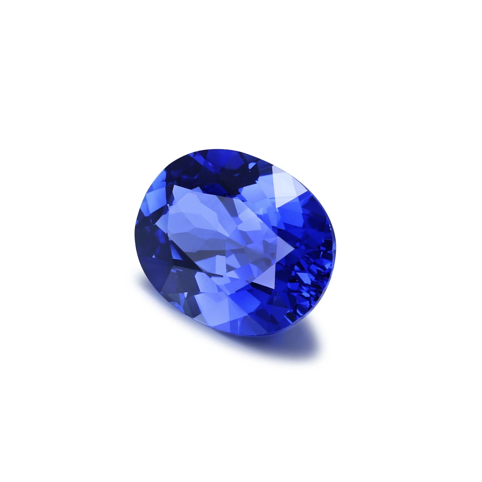 Use for Necklace Royal Blue Oval Shape 3 EX Cutting Sapphire with GRC Certificate Lab Created Sapphire Loose Stone