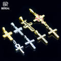 Pass Diamond Tester Moissanite Cross Pendant Iced Out Hip Hop Style Baguette Cut Gold Plated 925 Silver Pendant for Men Women