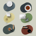 Hot Sale Customized Non-slip Waterproof Oval Silicone Dining Table Mats Heat Resistant Silicone Placmats