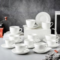Seaygift Customized logo Promotional Gift 180ml Sublimation Blanks White Ceramic Tea Mugs Coffee Cups with Saucer Sets