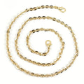 Meetee B-C137 New Zinc Alloy Lobster Clasp Light Gold Flat O-shaped Electroplated Iron Chain