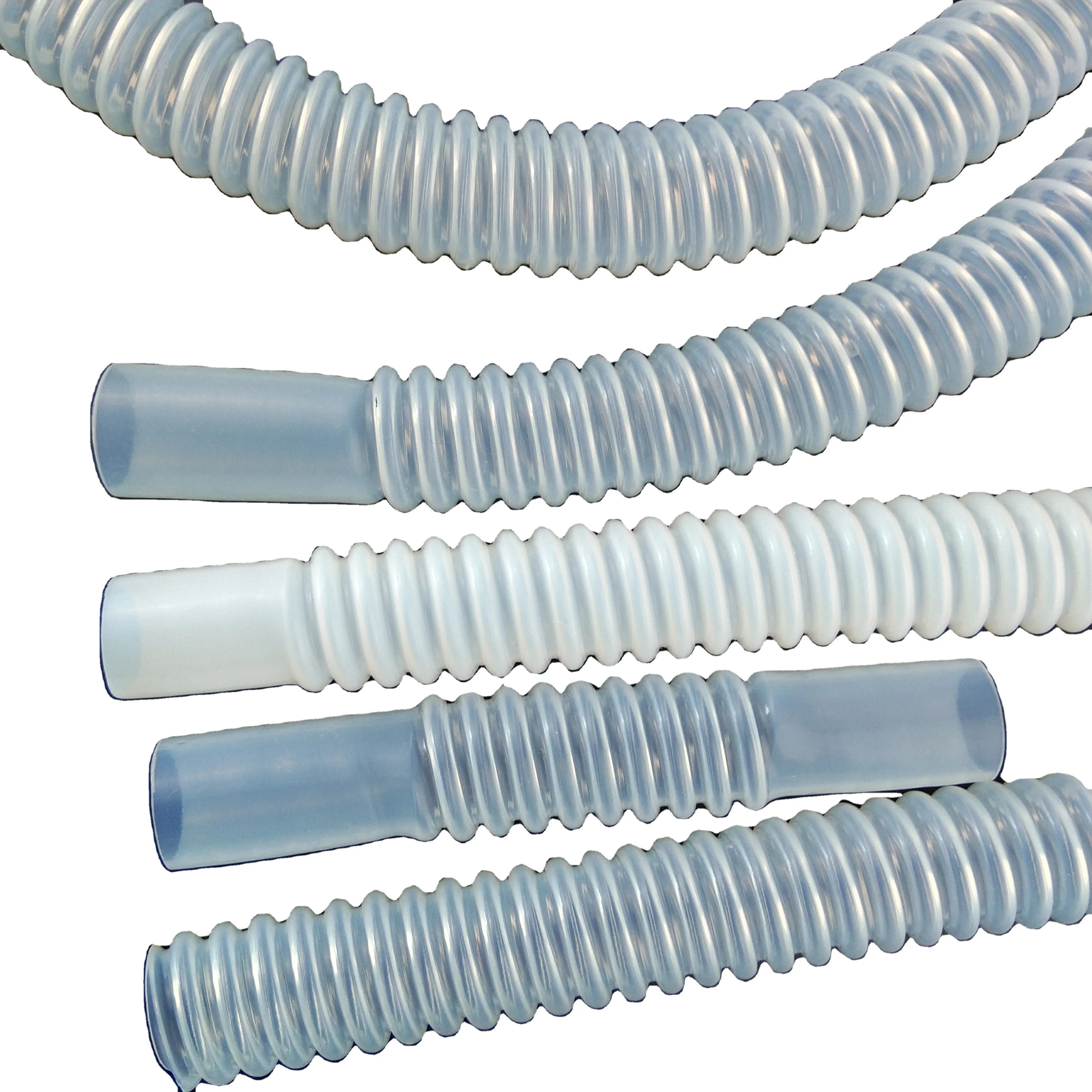 Customized Flexible PTFE Plastic Corrugated Hose Bellows Tube Pipe Convoluted Tube