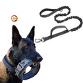 Wholesale Camouflaged Patterned Belt Buckle Tactical Collar and Leash With Handle Mesh and Name