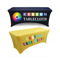 Customizable Size Logo ROMANCE Theme Advertising Table Cloth Fabric Spandex Polyester for Exhibition Promotional Party Supplies