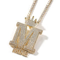 Custom Micro Paved CZ Diamond Fashion Copper Crown Hook Pendant Trendy Style Hip Hop Custom Charms with Main Brass and Zircon