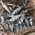 Wrought Iron Stamped Metal Leaves  for Staircase Railing Handrail Balustrade Balcony Gate Fence Parts