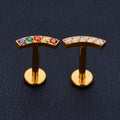 G23 Titanium 16g Threadless Push Pin Labret Lip Piercing F136 Ear Cartilage Helix Tragus Stud Body Piercing Children Orthodox
