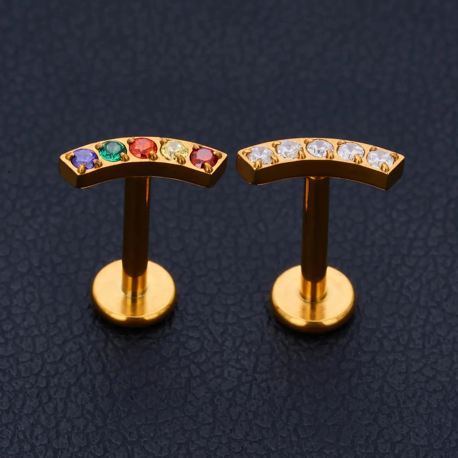 G23 Titanium 16g Threadless Push Pin Labret Lip Piercing F136 Ear Cartilage Helix Tragus Stud Body Piercing Children Orthodox