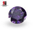 Baifu Jewelry Top Quality Loose Round Dark Amethyst CZ