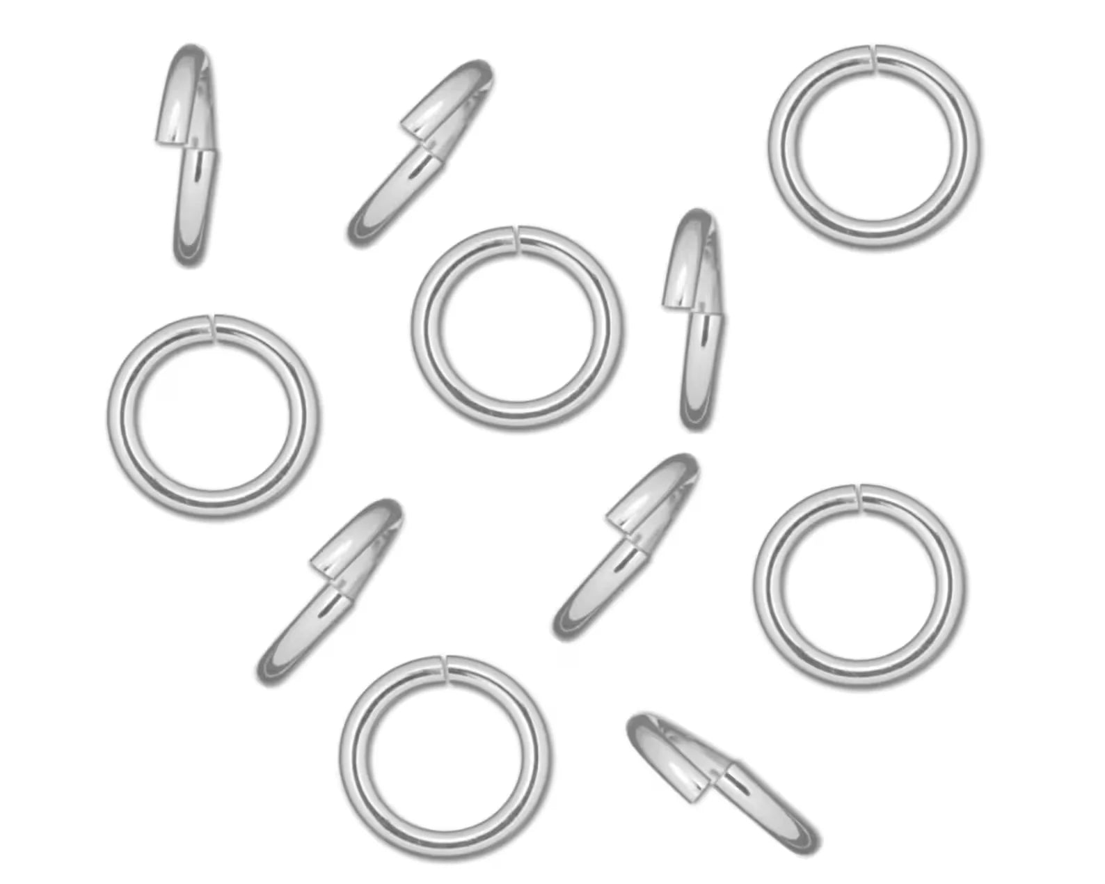 GP 100p S925 Sterling Silver Open Jump Rings Various Size Permanent Jewelry Chains Sterling Silver Split Jump Ring Wholesale