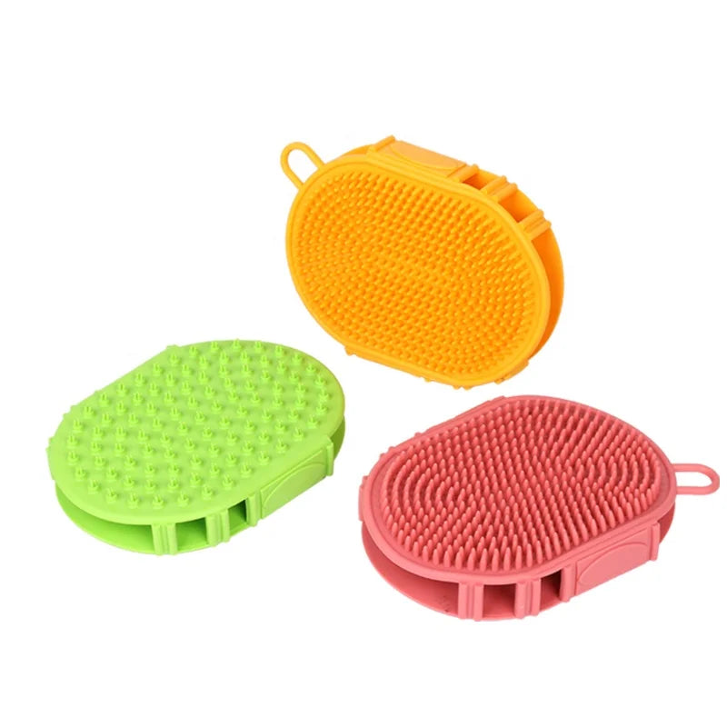 Factory Wholesale Multifunction Double Sided Pet Washing Massage Brush Cat Dog Shower Bath Brush