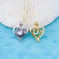 C030120 Sterling Silver Freshwater Pearl Cage Pendant Necklace Jewelry Locket for Pearl Party