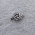 Flower Design Stamp S925 Fine Jewelry DIY Accessories Pure Real 925 Sterling Silver Clasp Pearl Necklace Connectors