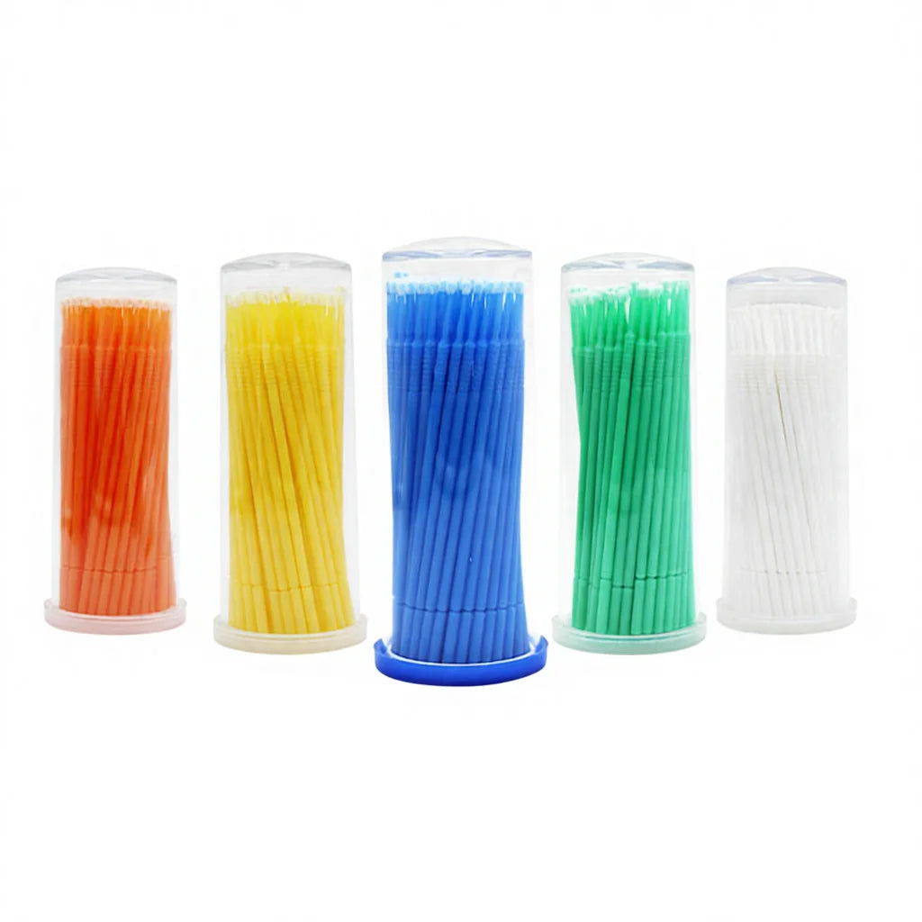 100 Pcs/Bag Disposable Mini Synthetic Lash Lift Makeup Long Eyelash Extension Micro Applicator Brush Makeup Tools