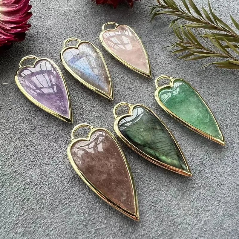 Wholesale Natural Crystal Amethyst Pendant DIY Instagram Popular Style Clavicle Chain