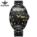 Oupinke 3200 Sport Square Fashion Fine Steel Strap Waterproof Mechanical  Watch Casual Business Stainless Steel Men Watches