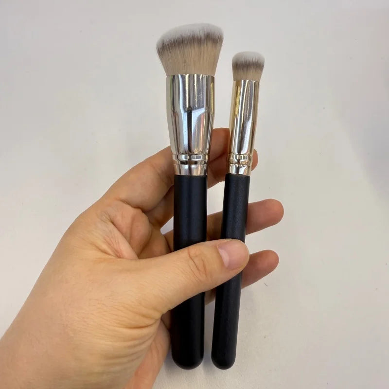 Vegan Cruelty-Free Multifunction Makeup Brush Private Label Flat Synthetic Hair Wood for Foundation Concealer Face Application
