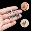 Retro Antique Plated 20G Stainless Steel Piercing Jewelry Vintage Cartilage Stud Conch Helix Snug Screw Back Earring