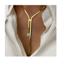 Women's Commuter All-match Long Pull Necklace Fashion Personalized Snake-shaped Flat Snake Bone Chain Necklace