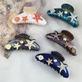 Fashion Rhinestones Pearl Ocean Haarklammer Shark Hair Claw Crystal Elegant Clamps Clips for Girl Hair Clips for Women