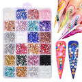 10000pcs/Box 3mm AB Colorful Nail Rhinestones Flatback Crystal Diamond Gem-s 3D Glitter Nail Art Luxurious Nail Decorations