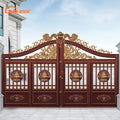JHR High-End Designer Main Gate Designs Customized Aluminum Double Swing Gates Decorative Swing Gates