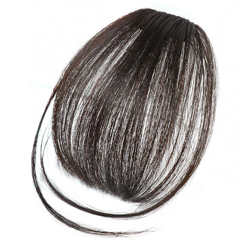 Front Bang Chinese Hair Hand-made Virgin Remy 100% Human Hair Clip-in Fringes Bangs Extensions Ultra-Thin Air Bangs Sideburns