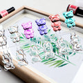 Bear Cat Shape Bowknot Heart Clear Gel Nail Polish Color Chart Card Nail Tips Display Supply