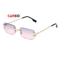 2023 Upscale Custom Men Custom Logo Sunglasses Men Luxury Brand Fashion Small Square Trendy Rimless Sun Shades Glasses
