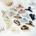 Wholesale Korean Style Fashion Colorful Acetate Hair Claw Elegant Large Square Claw Clips Custom Claw Clips for Women