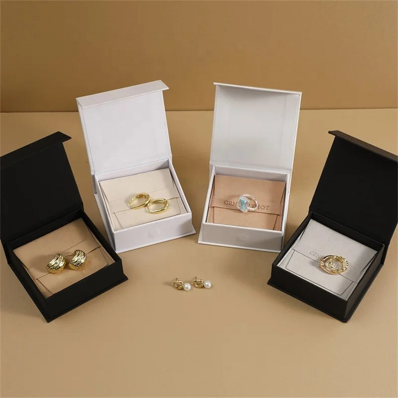 Creative Fashionable Exquisite Flip Ring Necklace Pendant Bracelet Jewelry Packing Box Suitable for Mother's Day