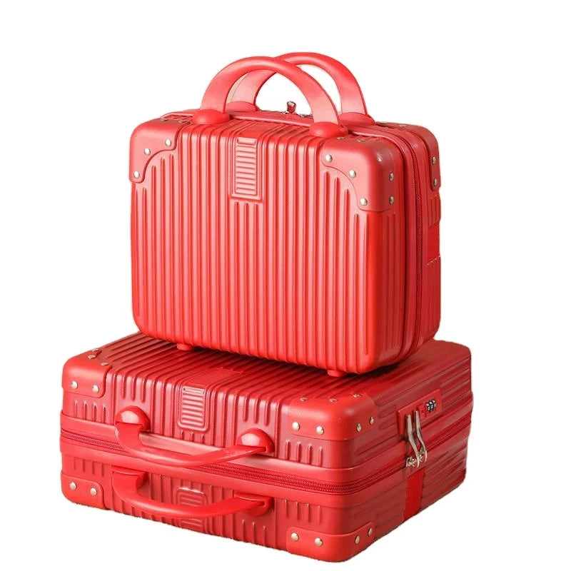 High End Plastic Mini Suitcase Packaging Kids Trunk Storage Gift Box 14" 16" with Luggage Lock