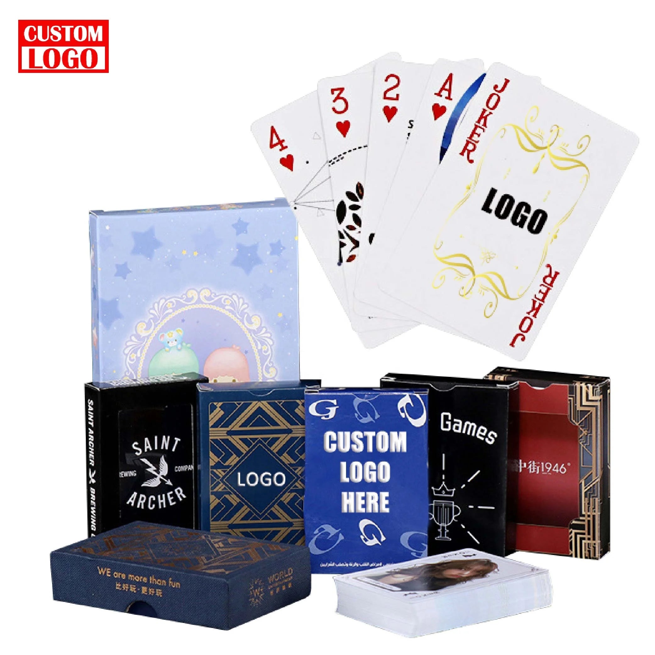 Smooth Custom Poker Custom Poker Card Paper Playing Cards