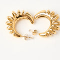 Wholesale Hollow Personality Irregular Dropshipping 18k Gold Jewelry Stainless Steel CC Earrings