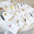 E07414 Hot Sale Wedding Gift Supplier Dried Bunny Tail Flower Card Dry Babysbreath Flower Card Thanks Cards