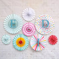 Eid Mubarak Party Hanging Paper Fans Set Decorative Ramadan Folding Fans Muslim Party Decorations Round Fan Wall Decoration