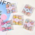 Box of 100 Small Soft Seamless Cotton Hair Ties for Toddlers Multicolor Baby Hair Elastics Cute Style Ponytail Holders for Girls