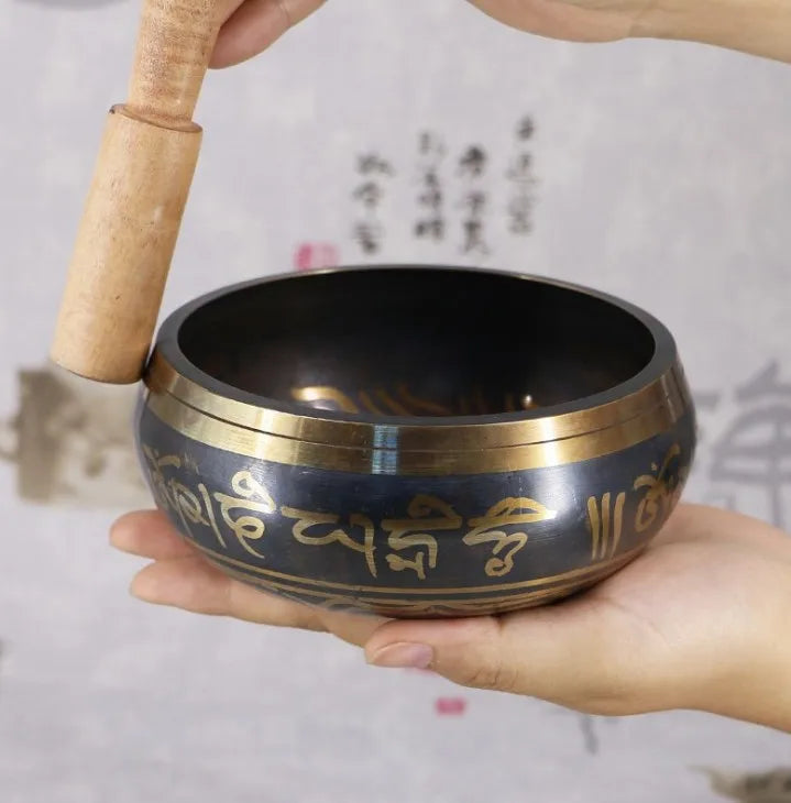 Temple Hot Sale Brass Tibetan Singing Bowl for Medication Healing Yoga Sound Therapy and Home Decoration