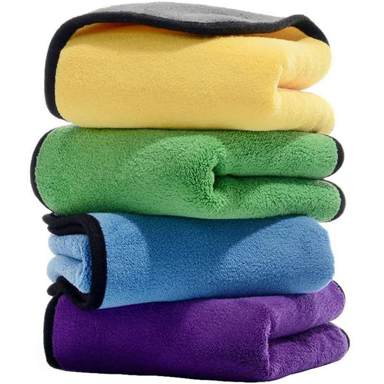 1000 Gsm Deluxe Dual Layer Absorbent Plush Car Wash Towel 1000gsm Microfiber Towel Car Cleaning Drying