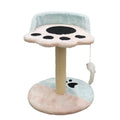 Sturdy Eco-friendly Wooden Cat Tree Simple Small Feature Toy Scratcher and Velvet Climbing Design Made with Sisal