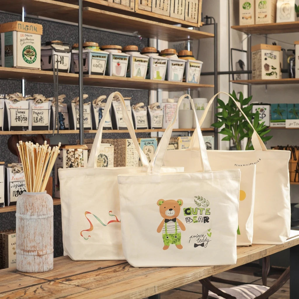 Reusable Grocery Canvas Cotton Tote Bags for Women DIY Advertising Promotion Gift Organic Cotton Tentative Bag