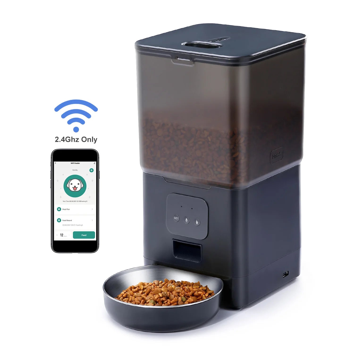 5.6L Animal Feeders Smart Pet Feeder Button Wifi Mobile Phone App Remote Control Automatic Cat Dog Pet Bowls Feeders