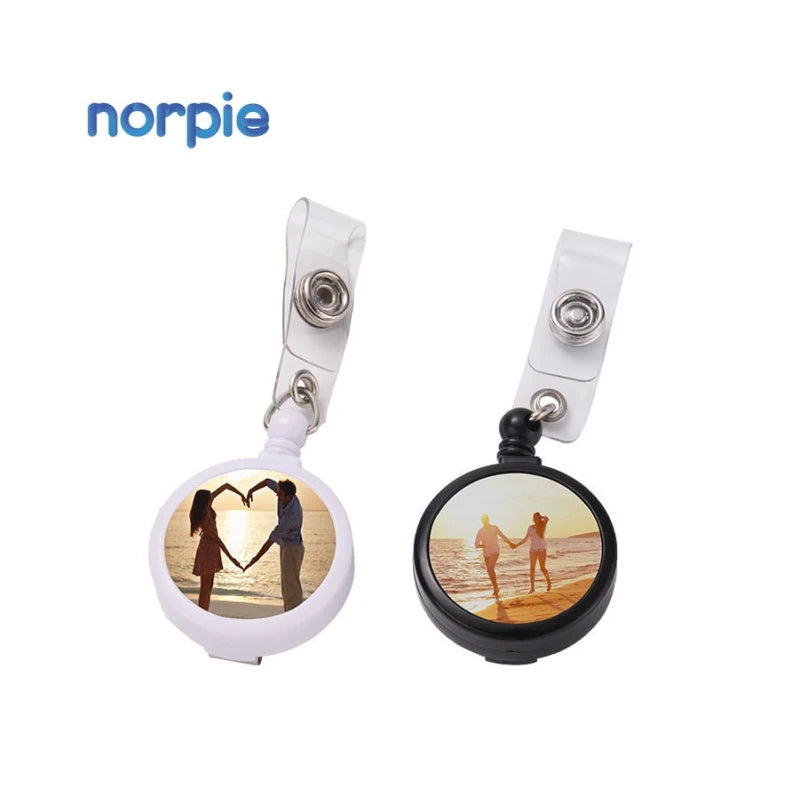Sublimation Retractable Plastic Badge Holder Reel Clip Holder