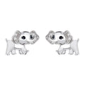 Mini Elephant Animal Sterling Silver 925 Earrings