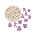 New Baking Tool Christmas House Deer Bell Snowy Snowman Flipping Sugar Silicone Cake Mold DIY Dropping Glue Pink/Grey