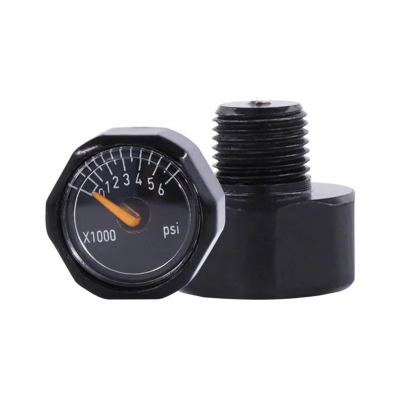 20mm Black Mini Pressure Gauge 4000psi 6000psi 1/8NPT Gauge Manometer for Paintball PCP Air