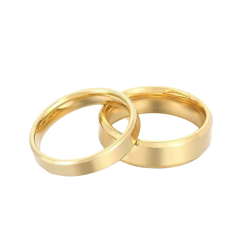 Non-fading Fashionable Simple Stainless Steel Couple Rings Popular Jewelry and Jewelry for Parties Weddings and Birthdays