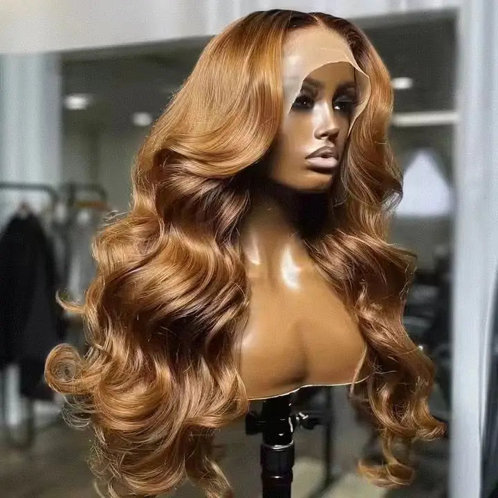 Human Hair Real 13X6 HD Lace Frontal Balayage Highlight Wig200% Density Body Wave Piano Colored Wig Raw Brazilian Hair Vendors
