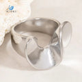 SUMMLY Trend Wholesale Stainless Steel Personalities Ring Simple Geometric Creative Jewelry Manufacturer
